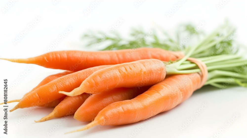 Close up of fresh Carrots on a white Background Close up of fresh Carrots on a white Background