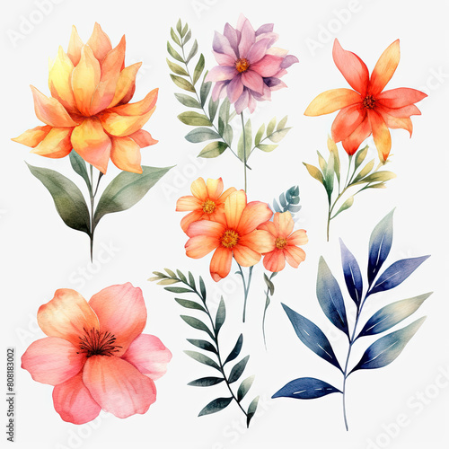 Floral Bouquet Pattern  A seamless vector illustration featuring a beautiful array of pink flowers and leaves  perfect for summer-themed designs