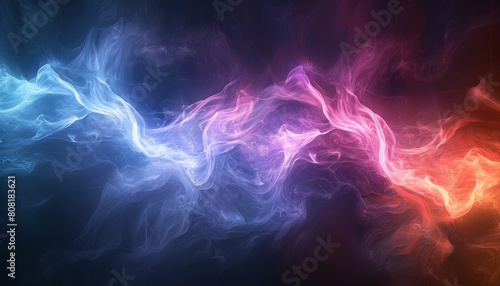 A colorful, swirling mass of light and color, with a blue and red section by AI generated image