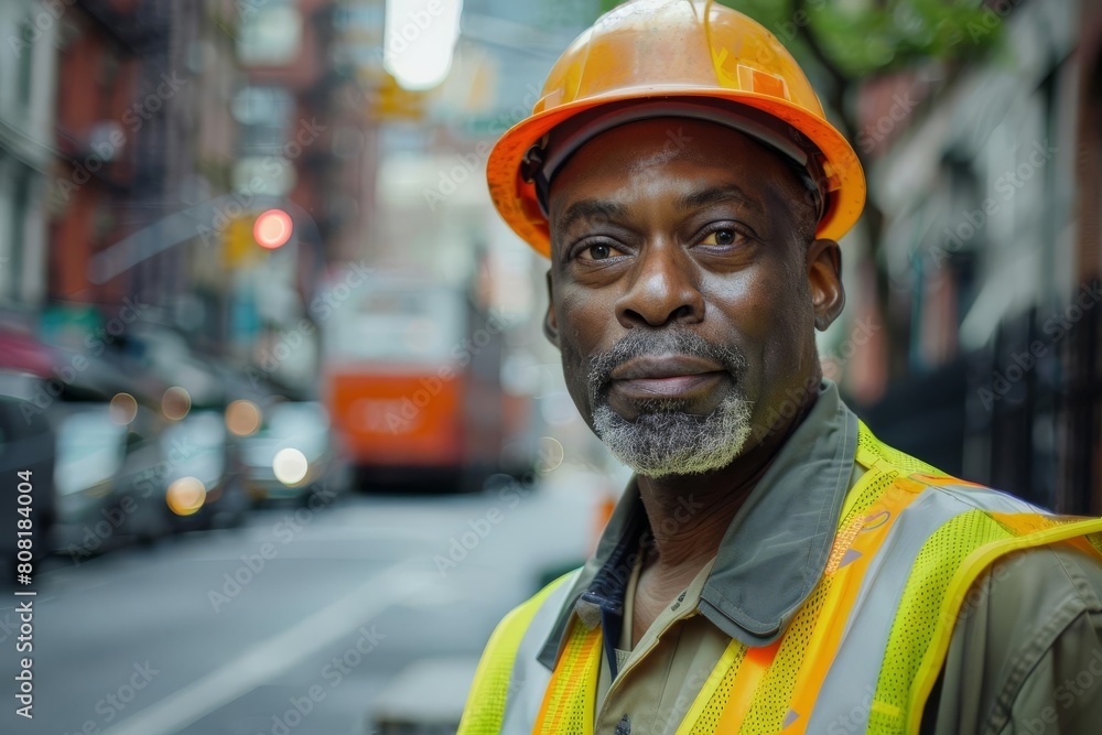 unsung hero portrait of a dedicated sanitation worker in safety vest ready for morning rounds digital photography unsung hero portrait of a dedicated sanitation worker in safety vest ready for morning rounds digital photography