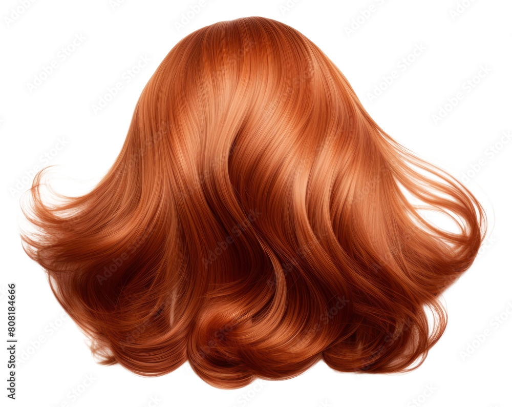 Naklejka premium PNG Healthy hair stock adult wig white background.