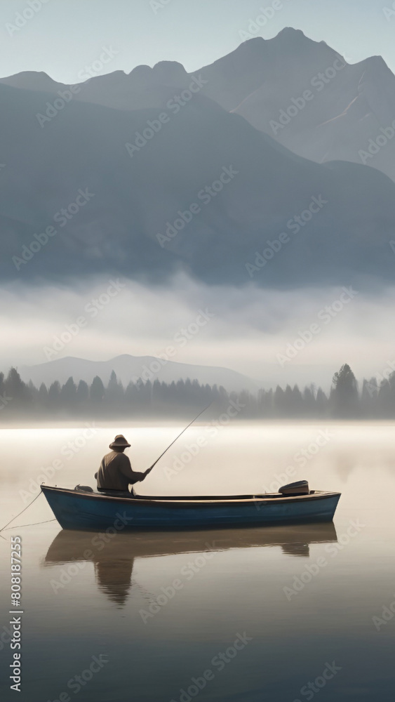 Fishing on the lake wallpaper for Notebook cover, I pad, I phone, mobile high quality images Fishing on the lake wallpaper for Notebook cover, I pad, I phone, mobile high quality images