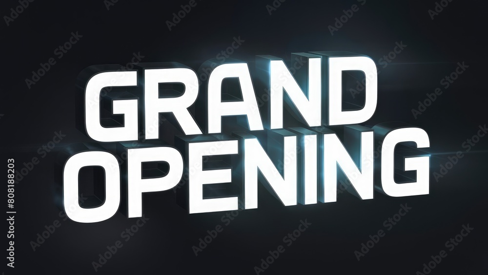 Grand opening poster, template, banner, advertisement for graphics social media and website