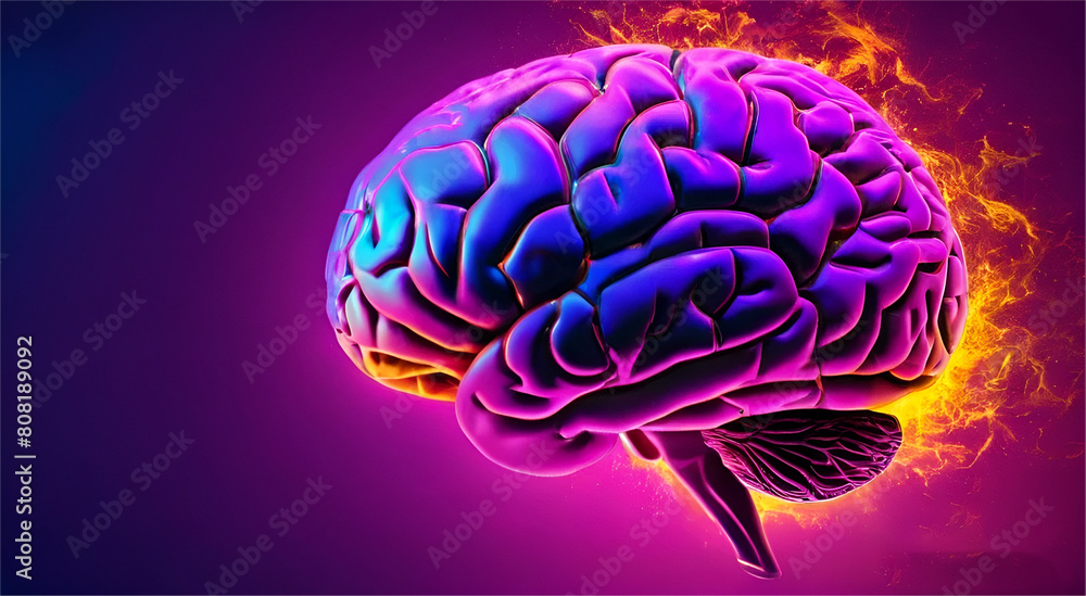 Colorful human brain Colorful human brain