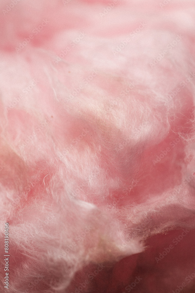 Close-Up of Fluffy Pink Cotton Candy Texture Close-Up of Fluffy Pink Cotton Candy Texture