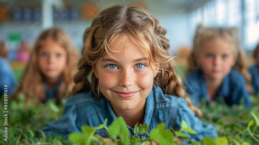 Young Girl With Blue Eyes Looking at Camera Young Girl With Blue Eyes Looking at Camera
