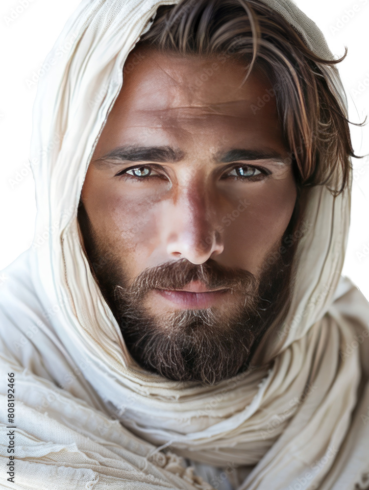 Portrait of JesusChrist on transparent background Portrait of JesusChrist on transparent background