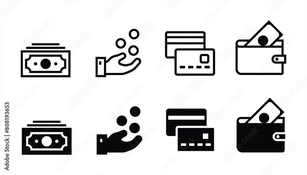 money icon, simple money line icon vector illustration money icon, simple money line icon vector illustration