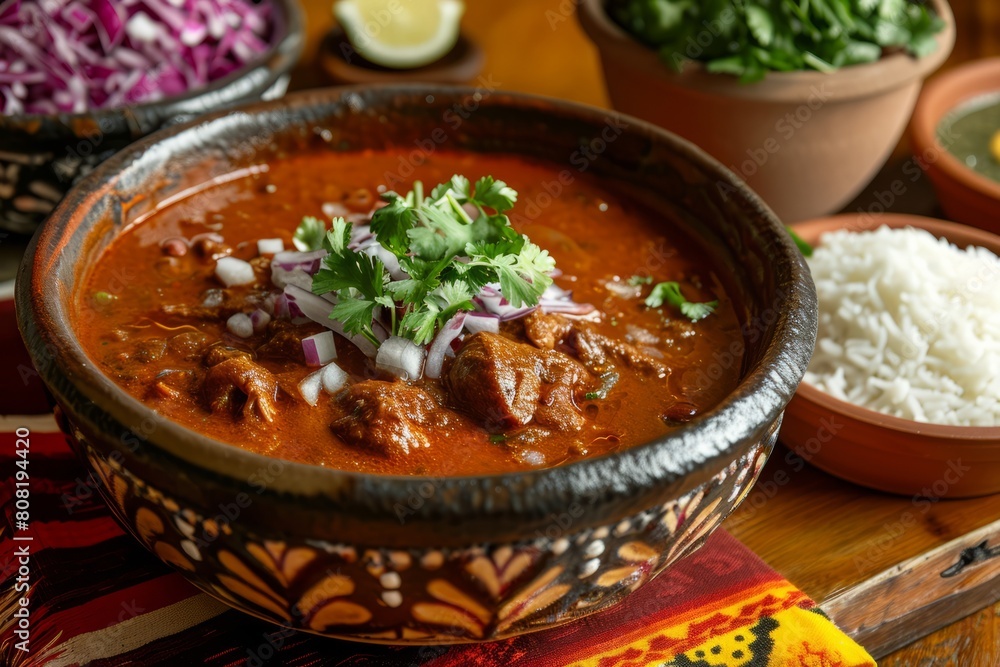 National mexican dish pilgrim in cafe on table National mexican dish pilgrim in cafe on table