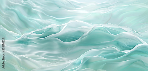 Refreshing abstract coastal waves in pale turquoise and seafoam.