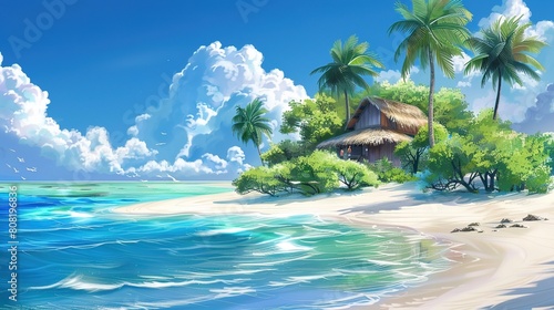 Summer vibe beach wallpaper © pixelwallpaper