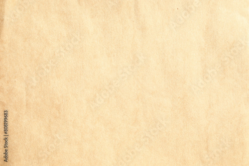 Macro Brown crumpled paper texture closeup