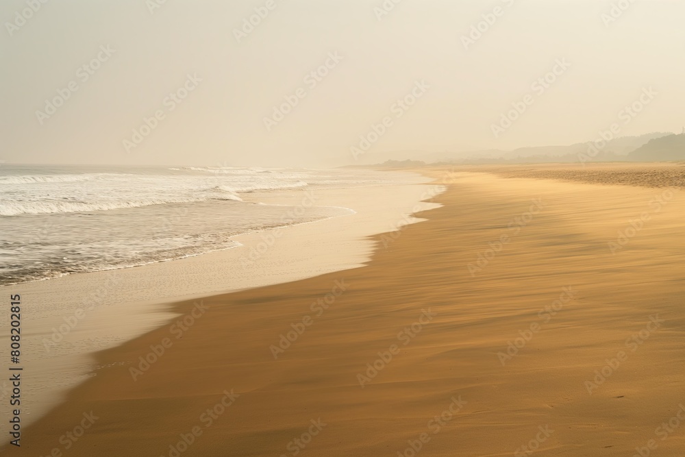 serenity of a deserted beach at twilight serenity of a deserted beach at twilight