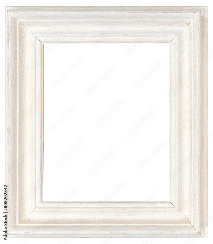 White wooden picture frame in PNG format on a transparent background White wooden picture frame in PNG format on a transparent background