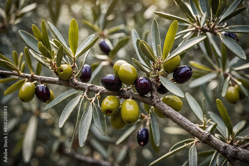 the beauty of olives growing on their tree branches the beauty of olives growing on their tree branches