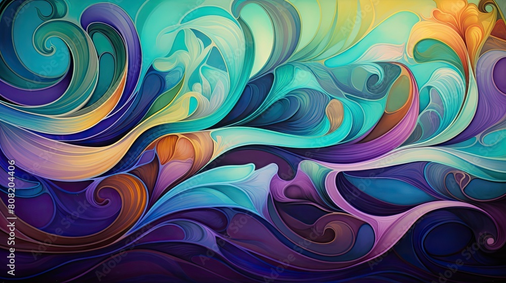 Vivid abstract swirls of colors blending seamlessly Vivid abstract swirls of colors blending seamlessly
