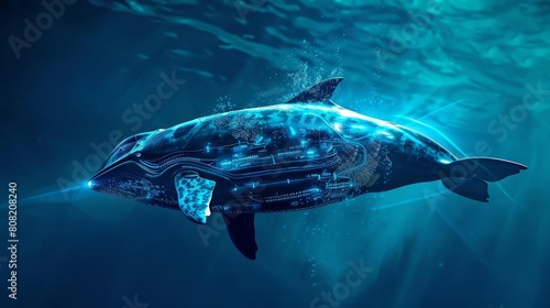 Futuristic cyber of an aquatic mammal © JK_kyoto