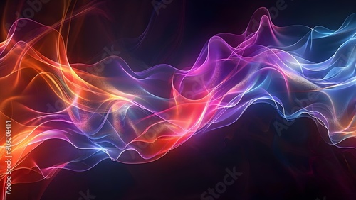 Creating a D holographic wave on a gradient background for banners. Concept Holographic Wave Effect  Gradient Background  Banner Design