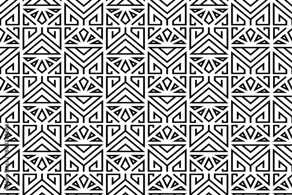 Abstract seamless Art Deco pattern. Decorative luxury repeating ornamental pattern with black thin line. Abstract seamless Art Deco pattern. Decorative luxury repeating ornamental pattern with black thin line.
