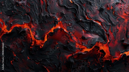 Abstract digital art or fire abstract background fire with black paint 