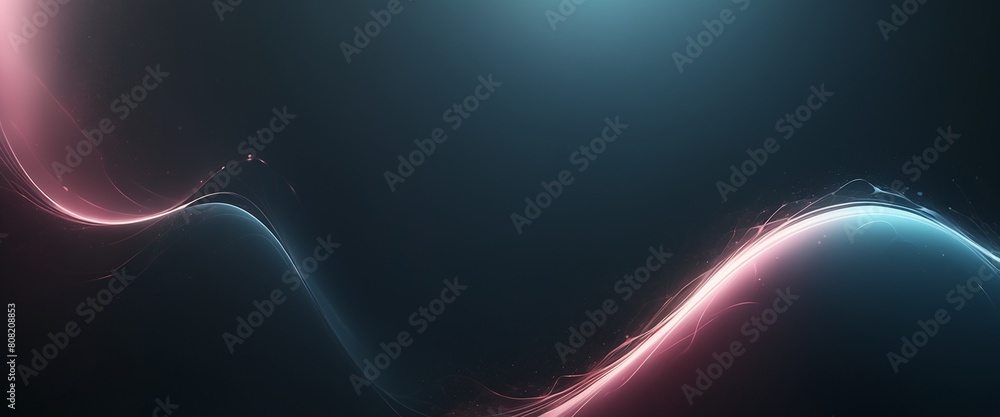 Obraz premium Abstract Art Smooth Wavy Lines Dark Background