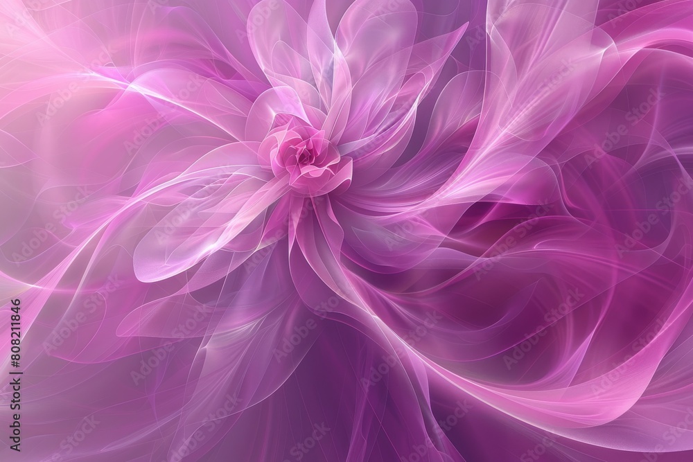 Fototapeta premium Close Up of a Pink Flower on White Background