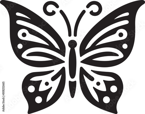 black and white butterfly