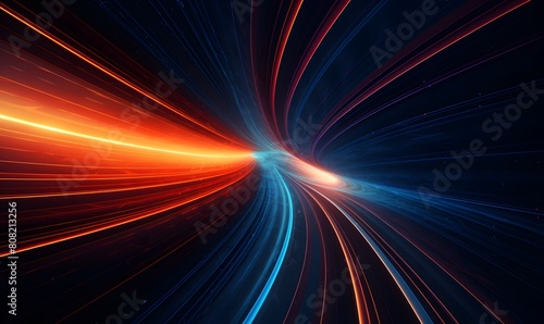 Abstract futuristic circle space background Generate Ai 