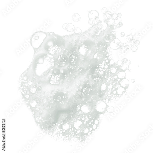 Foam suds bubbles isolated transparent, Generative AI