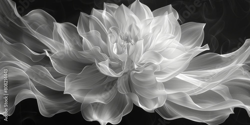 Monochrome Flower Blooming
