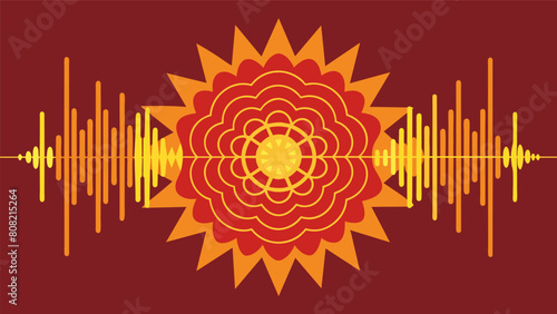 The intricate patterns of the waveform mirror the intricate melodies of a record weaving together to create a cohesive and captivating piece. Vector illustration