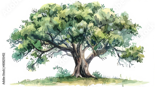 Baum Eiche Eichenbaum Umwelt Naturschutz M  rchen Ast Wasserfarben Aquarell Vektor