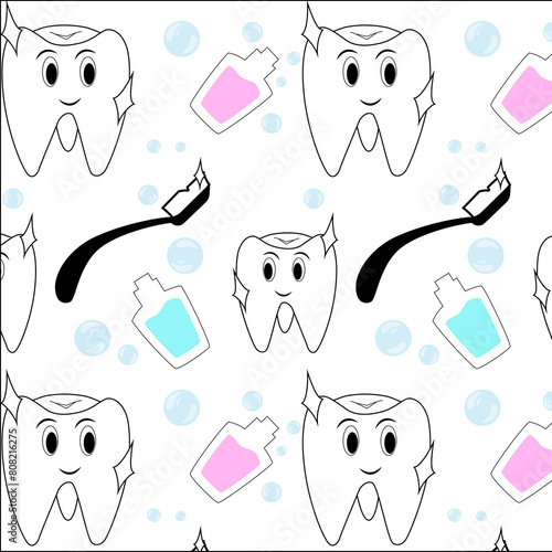 Tooth illustration pattern
