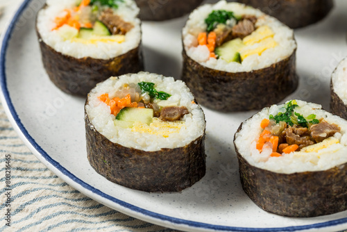 Homemade Korean Kimbap Rolls