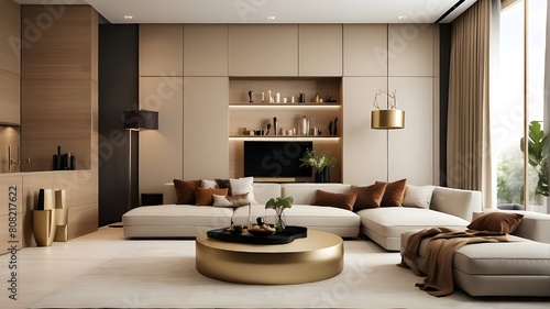 modern living room with fireplace © Sabir