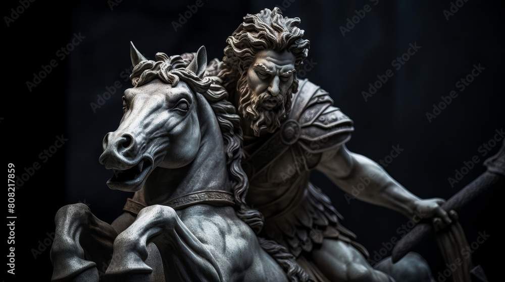 Sculpture of mythical creature exhibiting distinct characteristics Sculpture of mythical creature exhibiting distinct characteristics