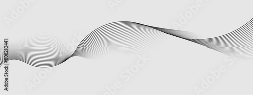 Abstract wavy curve lines background. Abstract frequency sound wave lines and technology curve lines background. Abstract business wave curve lines background. Vector illustration.