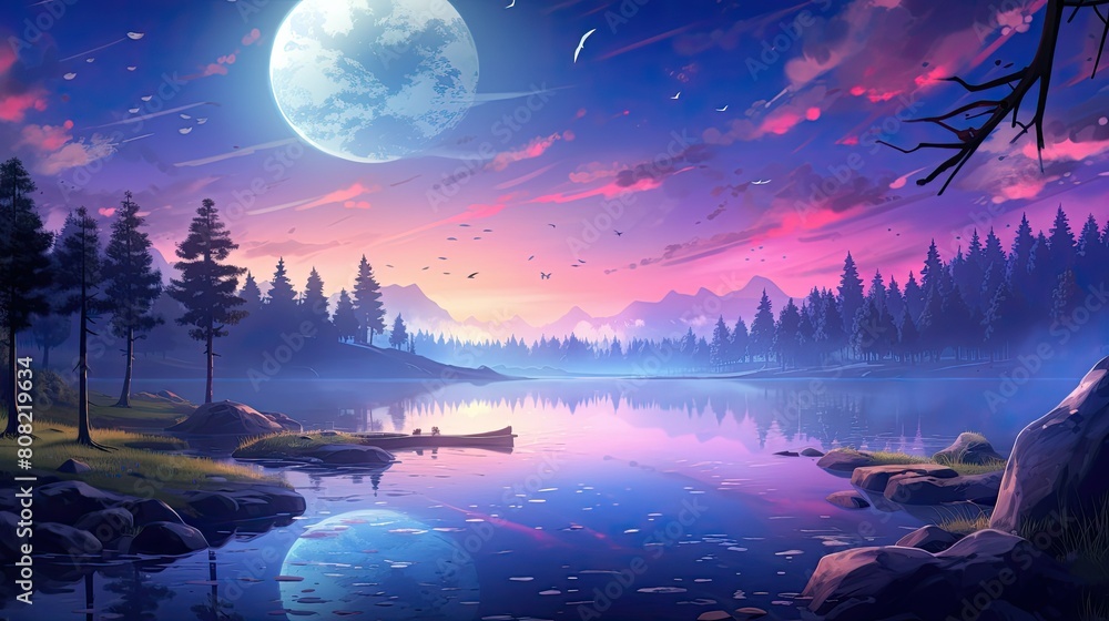 Majestic sky background with vibrant hues of pink and purple during a twilight hour, evoking a sense of peace and tranquility Majestic sky background with vibrant hues of pink and purple during a twilight hour, evoking a sense of peace and tranquility