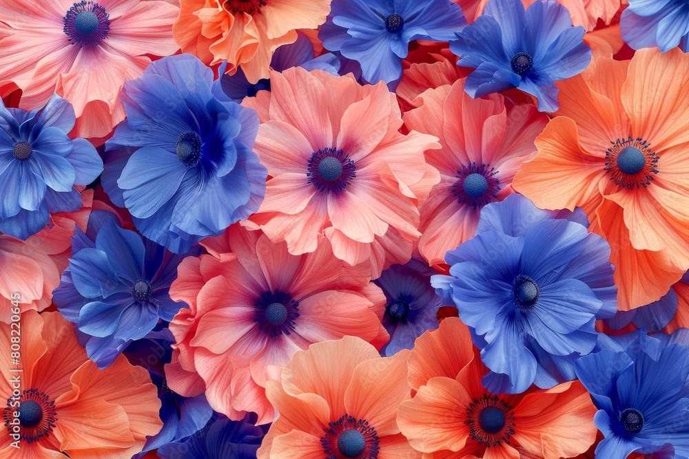 Close Up of Vibrant Multicolored Flowers Close Up of Vibrant Multicolored Flowers