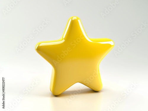 A yellow star on a white background.