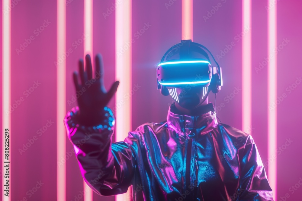 People Using Virtual Reality Technology created with Generative AI People Using Virtual Reality Technology created with Generative AI