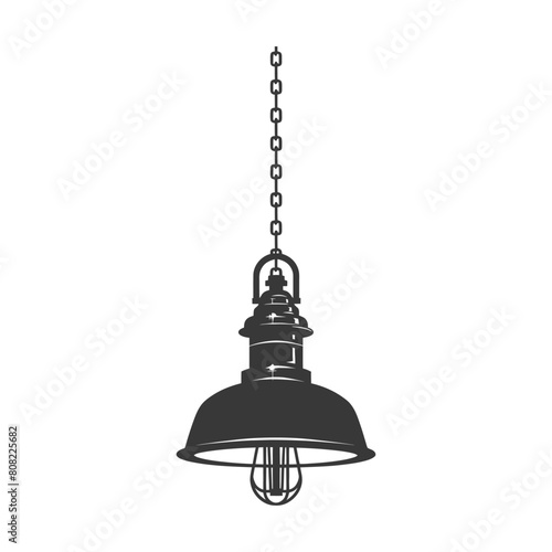 Silhouette Vintage hanging lamp industrial style black color only