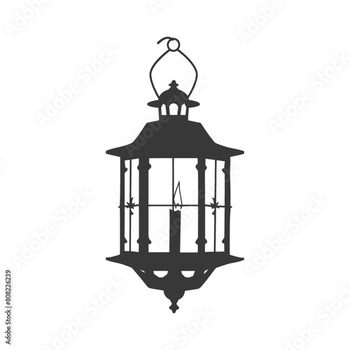 Silhouette Vintage lantern pendant lamp industrial style black color only