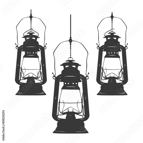 Silhouette Vintage lantern pendant lamp industrial style black color only