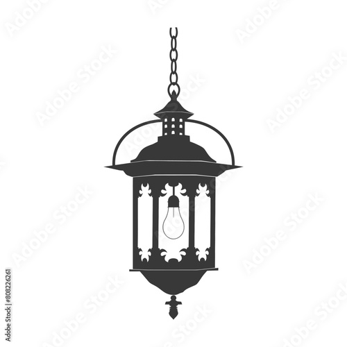 Silhouette Vintage lantern pendant lamp industrial style black color only