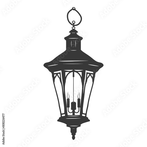 Silhouette Vintage lantern pendant lamp industrial style black color only