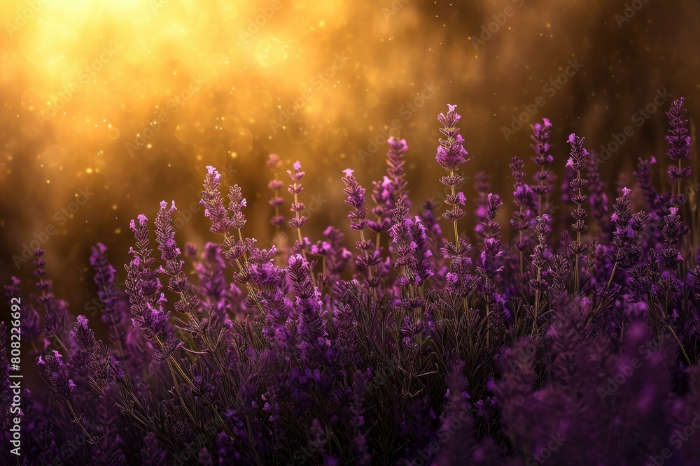 Tranquil Lavender field near house. Nature france sky. Generate Ai Tranquil Lavender field near house. Nature france sky. Generate Ai