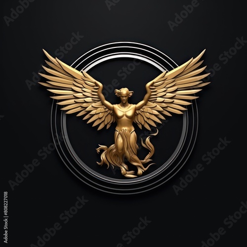 zeus face luxury logo on black background