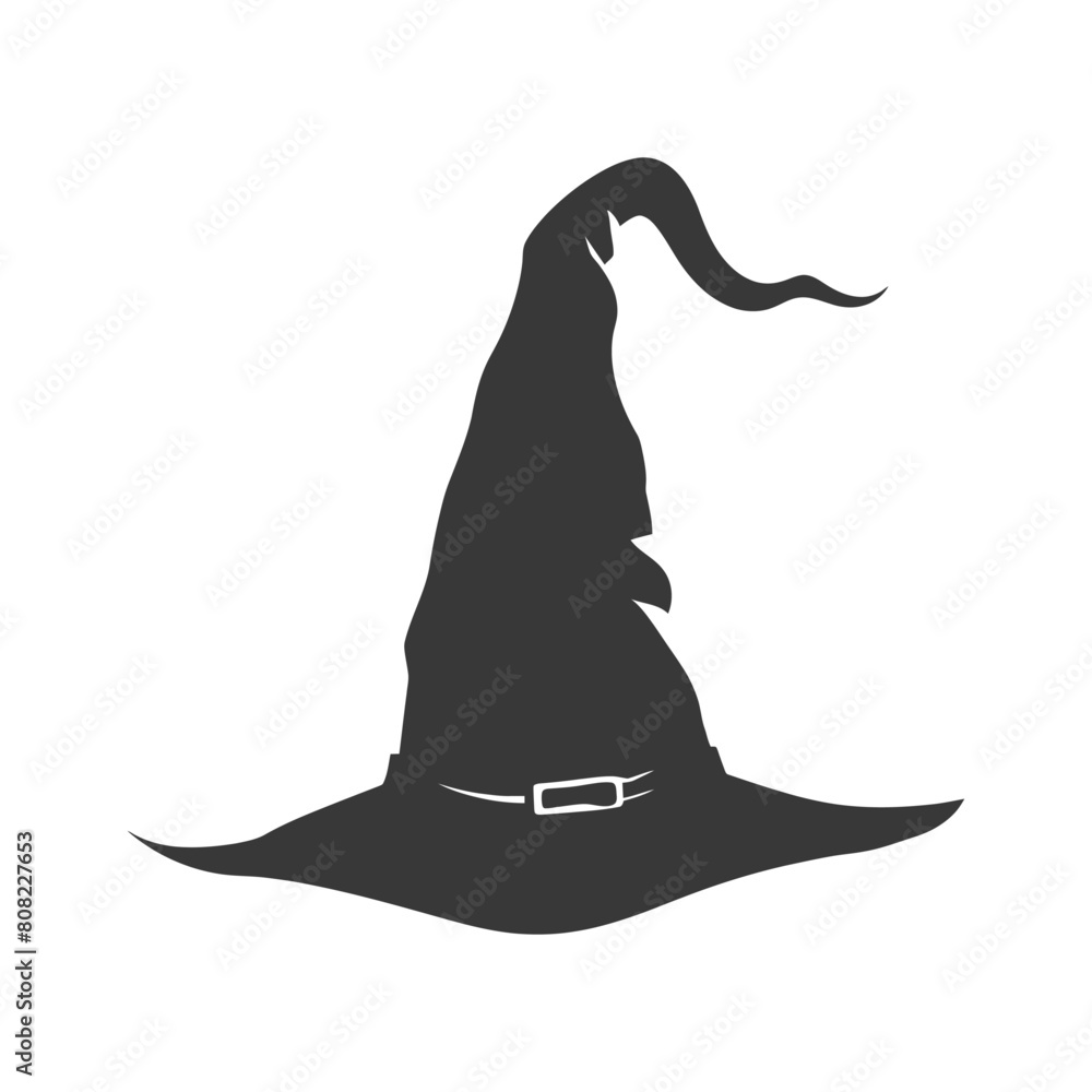 Silhouette Witch hat black color only Silhouette Witch hat black color only