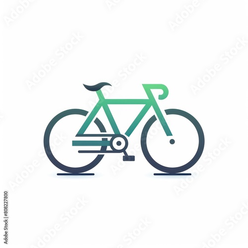 green bicycle shop logo design on white background © BALLERY ART